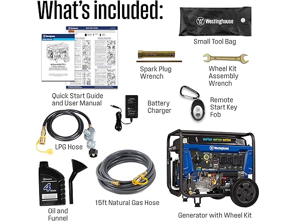 Westinghouse 12500W Tri-Fuel Backup Portable Generator