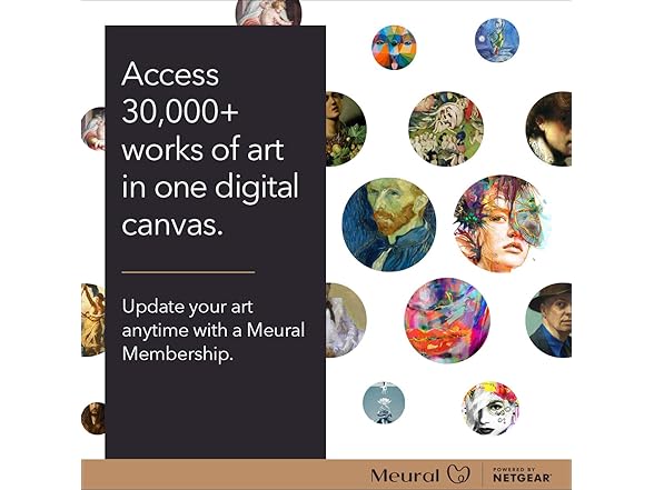MEURAL CANVAS II THE SMART ART FRAME WITH 21.5 IN. HD DIGITAL CANVAS THAT RENDERS I (Open Box)