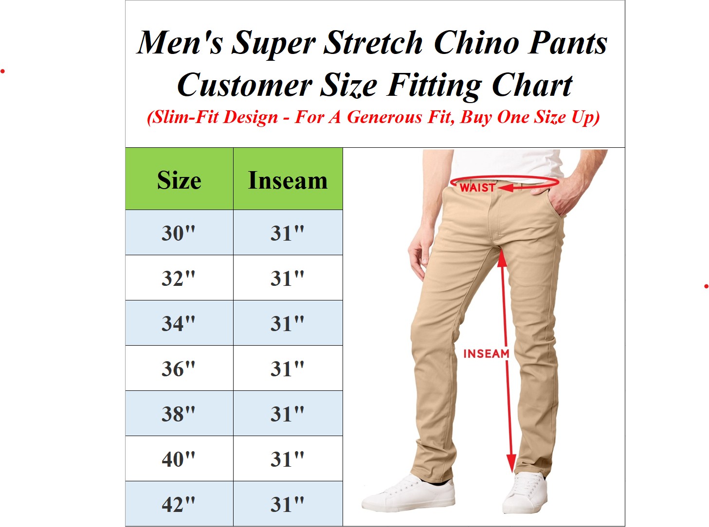 3Pk Mens Super Stretch Chino Pants - Gallery 21