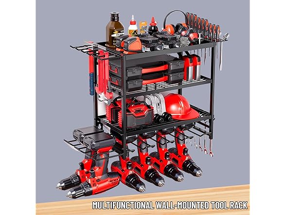 Dixiao 4 Layer Wall Mount Power Tool Organizer