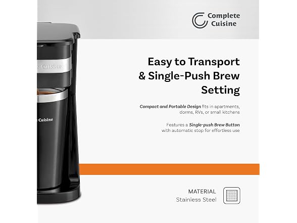 Complete Cuisine Single Serve Coffee Maker - Gallery 3