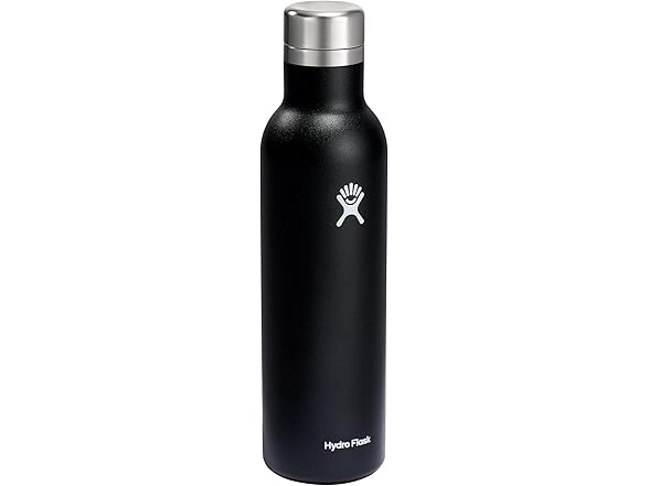 Hydro Flask Wine Bottle, 25 oz, Black