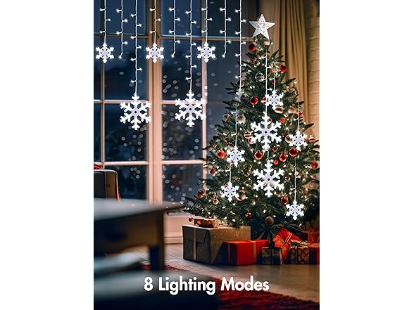 Brightown Snowflake Christmas Lights,20Ft