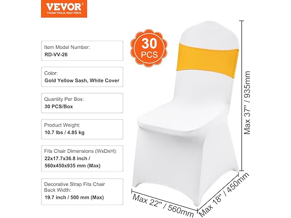 Stretch Spandex Folding Chair Covers
