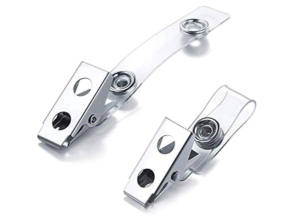 LASSUM 25 Pcs Double Hole Metal Badge