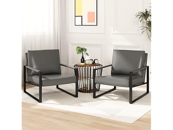 AWQM Modern PU Leather Accent Chair