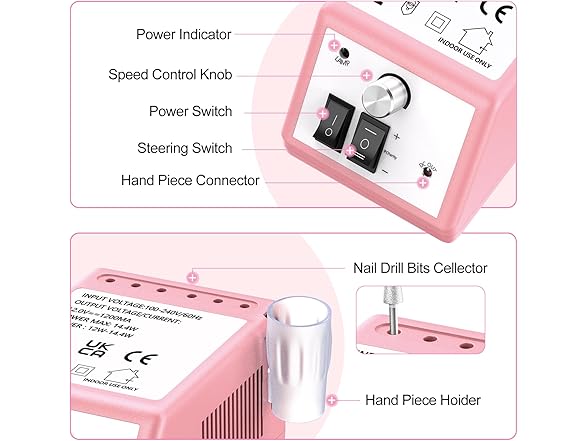 JIASHENG Nail Drill, 20000rpm