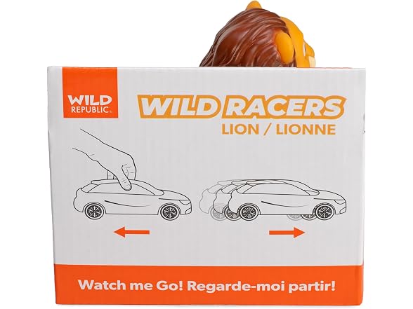 Wild Republic Wild Racers Lion Action Toy - 4.5"