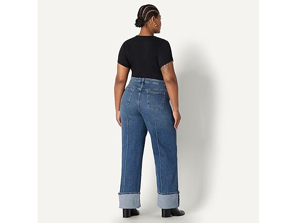 AE Womens HighRise Wide Leg Cuffed Jean
