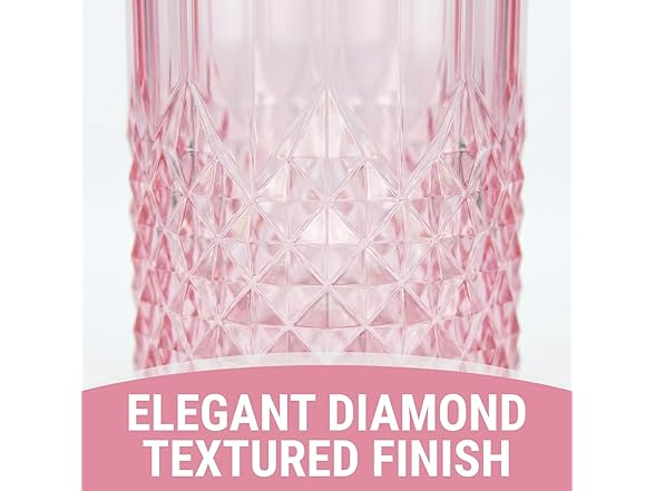 6" Pink Water Cups 14oz 12ct