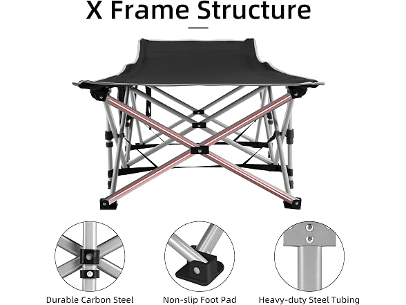 Fragess Portable Camping Cot 28" Wide