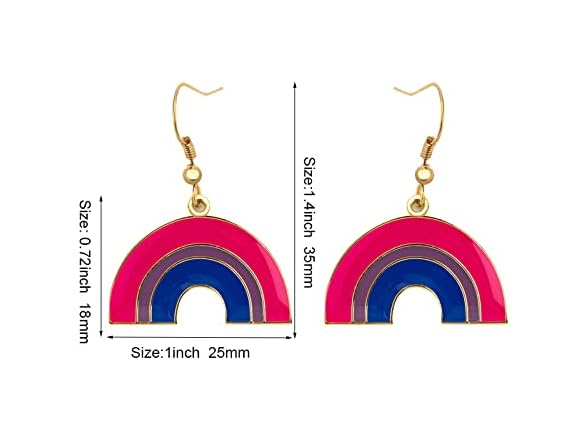 COLDDOX Bisexual Pride Rainbow Earrings