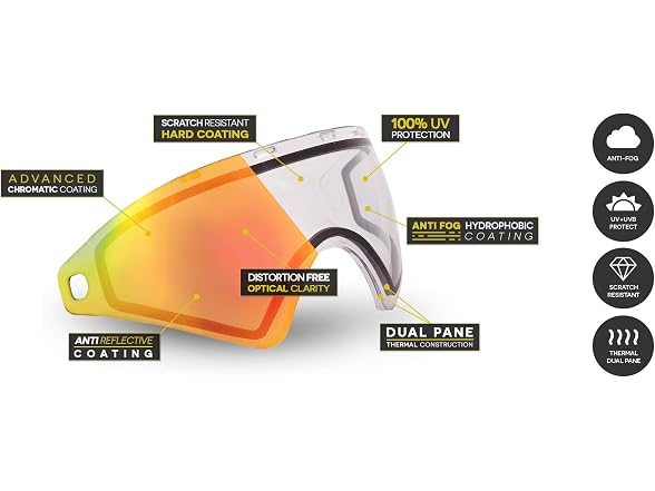 VIRTUE VIO Replacement Paintball Goggle Lens