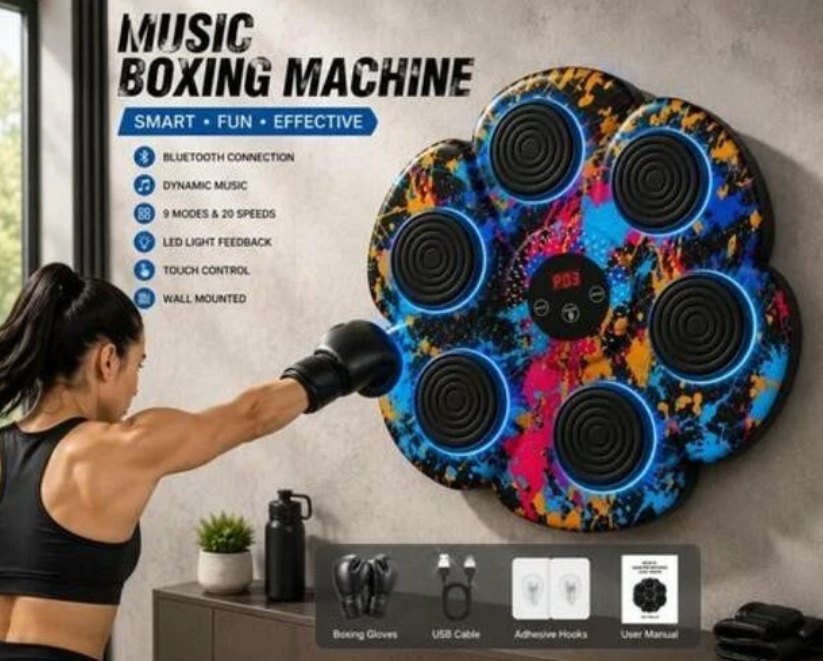 Smart Bluetooth Music Boxing Machine- Graffiti Splatter - Gallery 10