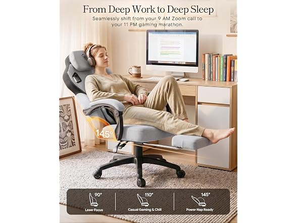 Dowinx Woven Fabric Gaming Chair Grey
