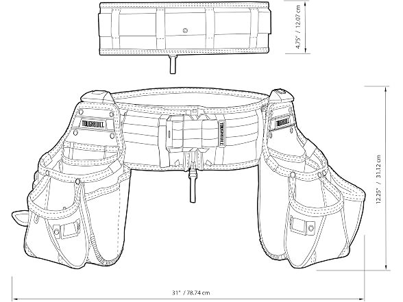 Toughbuilt TB-CT-111-3P 3-Piece Tradesman Tool Belt Set