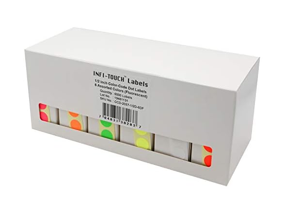 Infi-Touch Fluorescent Color-Code Dot Label (1/2