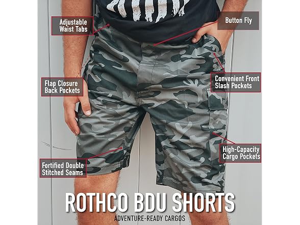 Rothco Men's (S) BDU Cargo Shorts