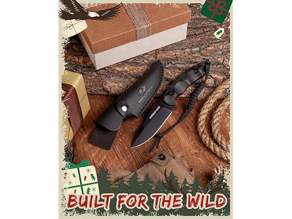 Mossy Oak 9" Hunting Knife with Sheath