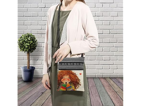 LiuenMgg Curly Hair Lady Messenger Bag