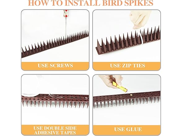 24Pack Bird Spikes - Total Length 408 inch