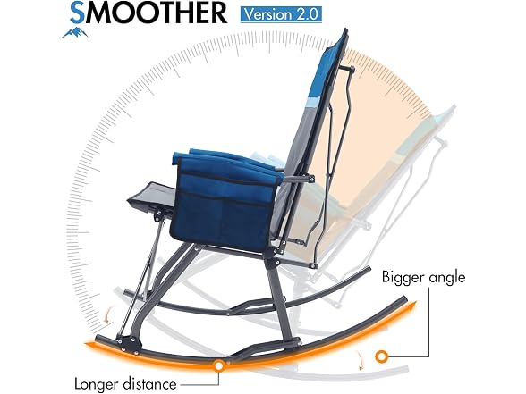Portal Grey/Blue Rocking Camping Chair