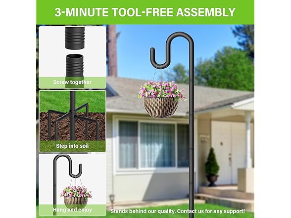 Gientan Shepherds Hooks for Outdoor