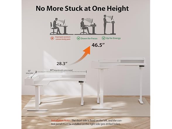 Agilestic L Shaped Standing Desk