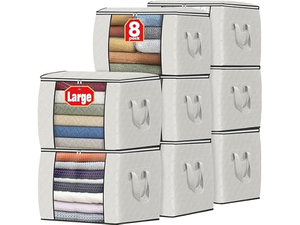 Fab totes 90L Ivory 10 Pack Storage Bags