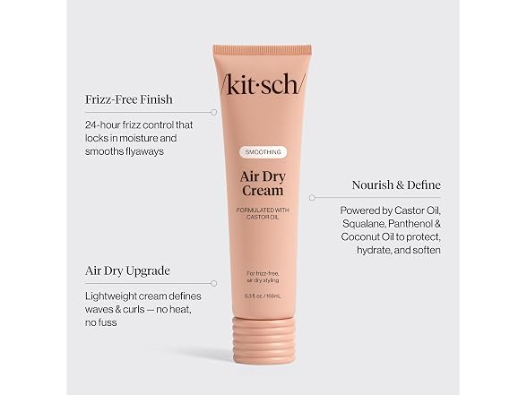 Kitsch Smoothing Air Dry Cream With Castor Oil
