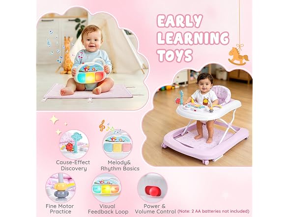 Dacoity Pink 5-in-1 Baby Walker