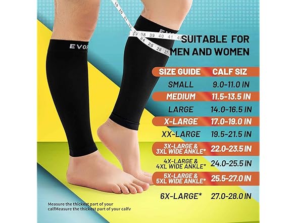 Men and Women Wide Calf Sleeve Brace