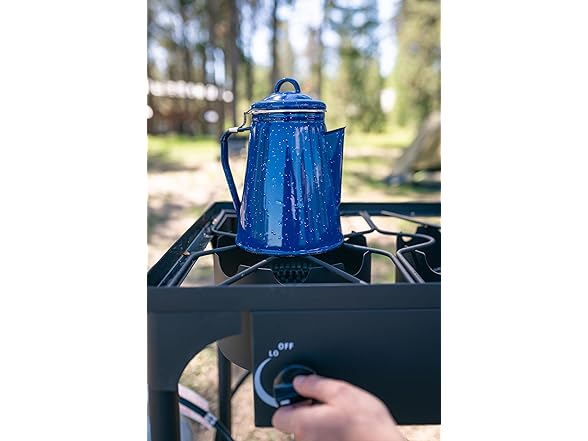 Stansport Enamel Percolator Coffee Pot & 4 Mug Set