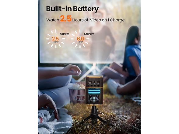 FATORK Mini Projector with 5G WiFi