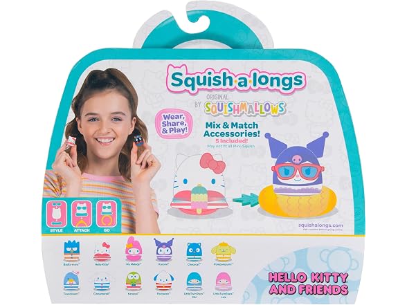 Squish-a-longs Hello Kitty and Friends Pool Party