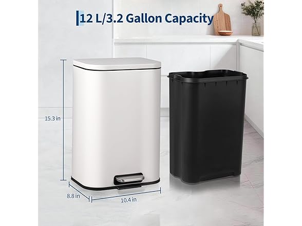 GAOMON 3.2 Gallon/12L Trash Can 