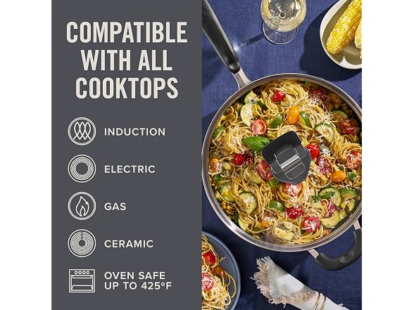 DASH Zakarian x TruPro® Stainless Steel Sauté Pan with Lid :Your Choice