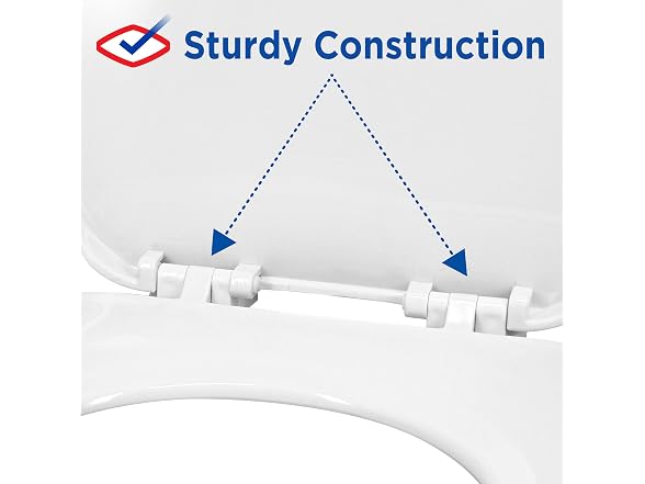 Clorox Elongated Plastic Toilet Seat with Easy-Off Hinges