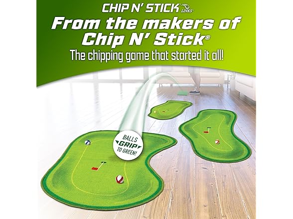 Indoor & Outdoor Golf Game with Sticky Balls and Chipping Mat
