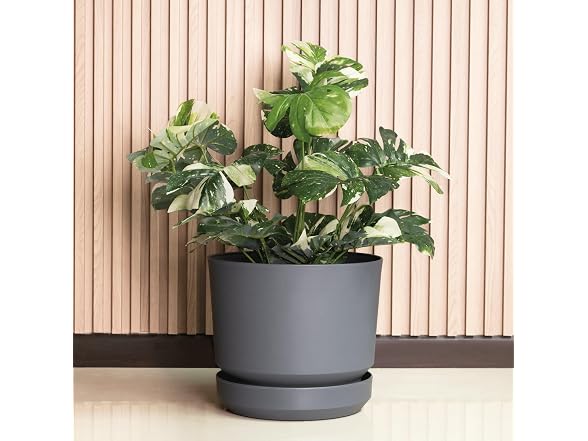 Elly Décor 8" Plastic Cylinder Planter