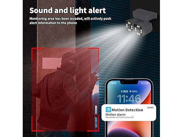 Xparkin Dual Lens Outdoor Cameras | 2.5/5K