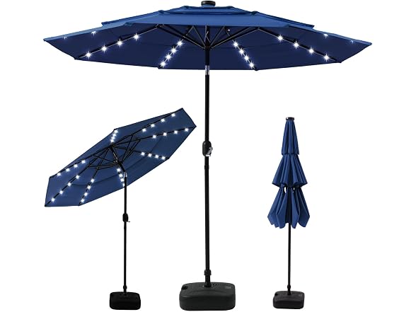 COSIEST 9FT 3 Tiers LED Patio Umbrella - Gallery 7