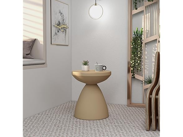 LeisureMod Dune Round Side Table