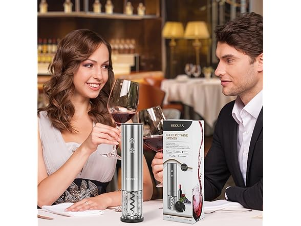 Secura Stainless Steel Electric Wine Opener