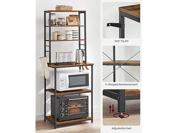 VASAGLE Coffee Bar, 23.6 Inches Baker's Rack