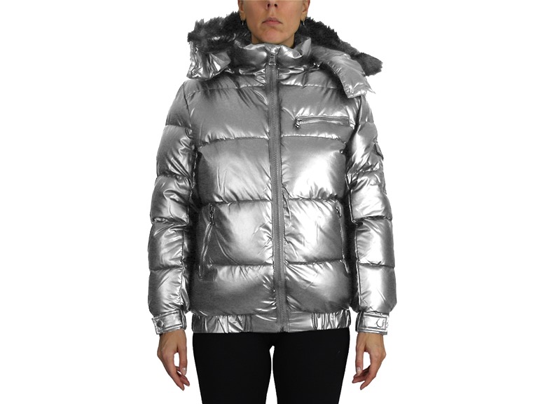 Spire By Galaxy WC-----SPL-2400 - SV - S Small Womens Heavyweight Bubble Jacket Silver