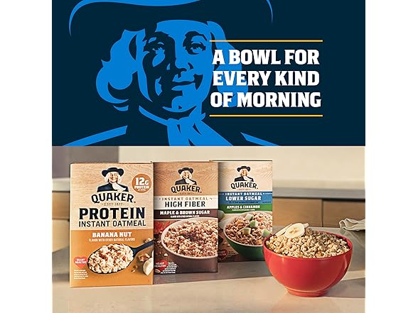 44PK Quaker Instant Oatmeal Fruit & Cream Variety