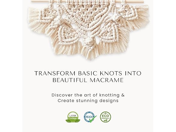 BOCHIKNOT 3mm Macrame Cord, 650 Yards,