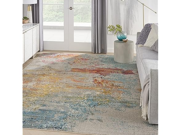 Nourison Celestial Modern Abstract Seali