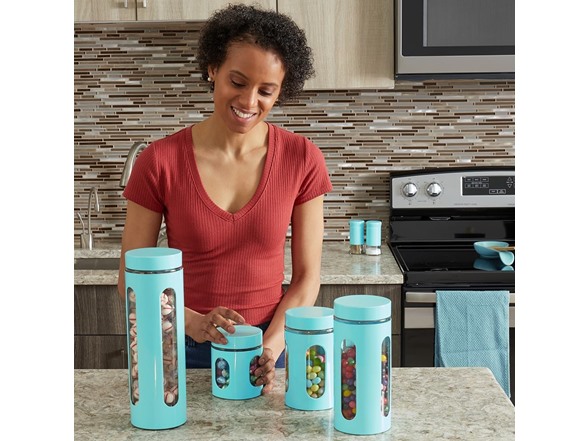4Pc Or 8Pc See-Through Canister Sets